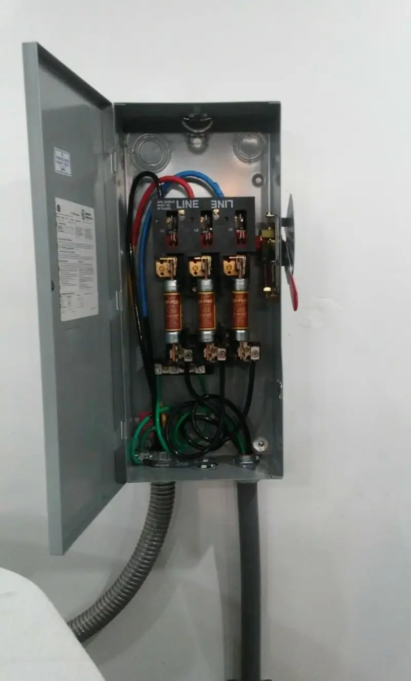 Three-phase disconnect switch installed for Electrical Wiring & Rewiring in Greendale