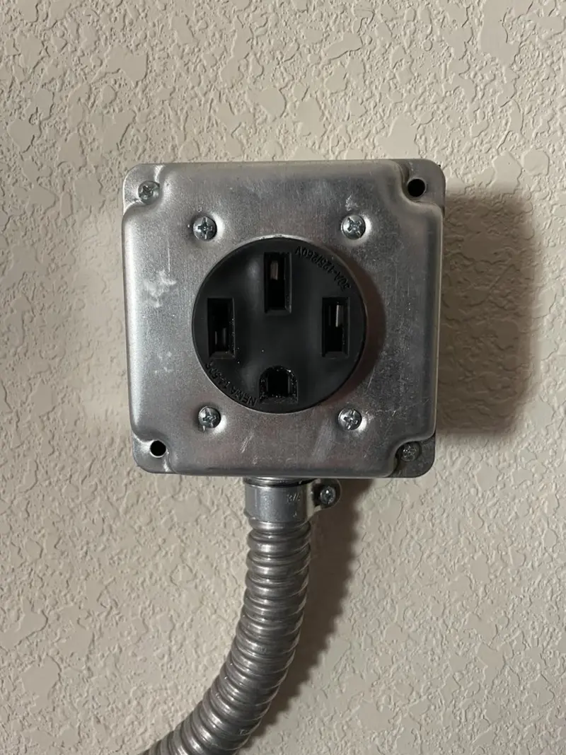 NEMA 14-50 outlet installed for Electrical Panel Upgrade in Greendale